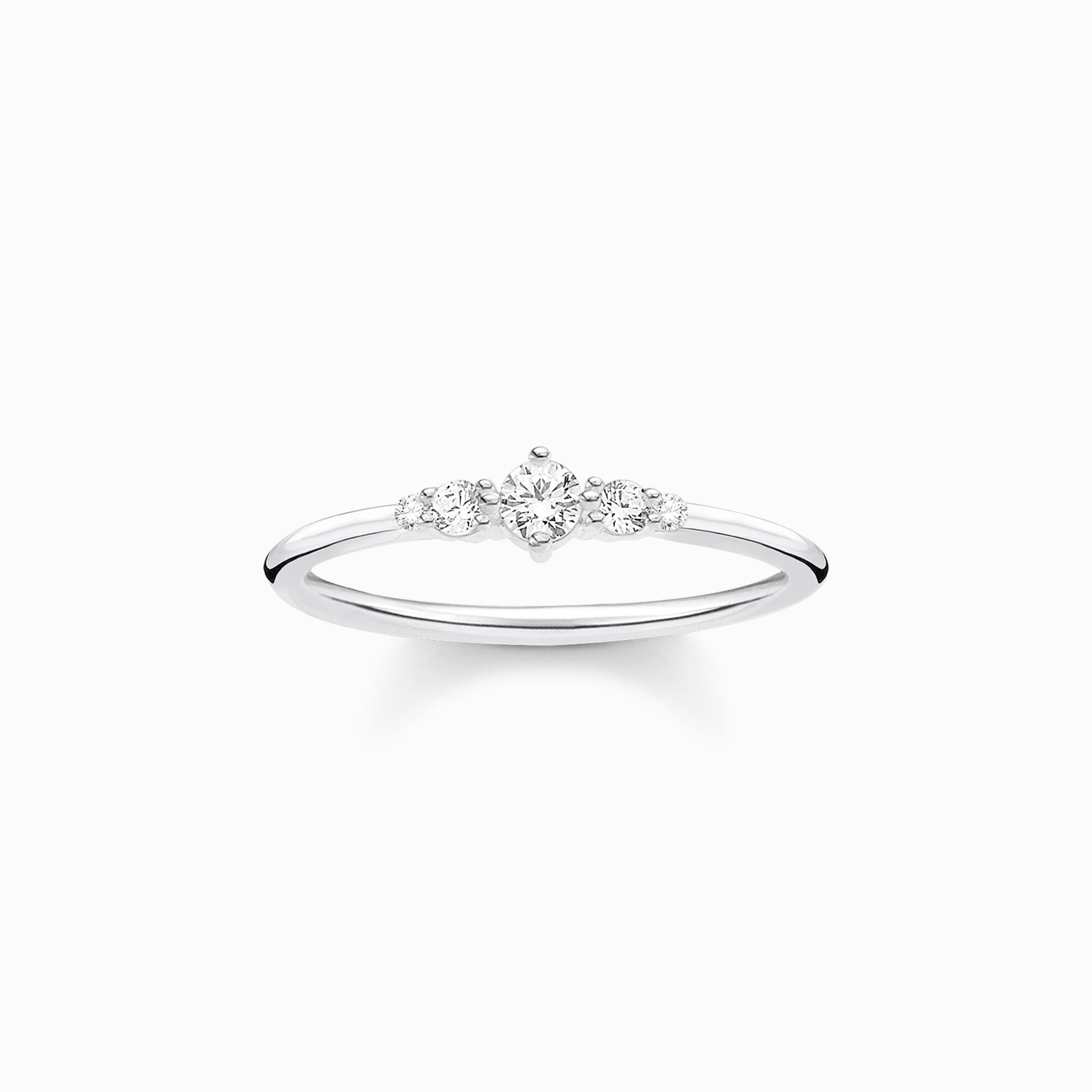 Thomas Sabo Sterling Silver White Stones Vintage Ring - 54
