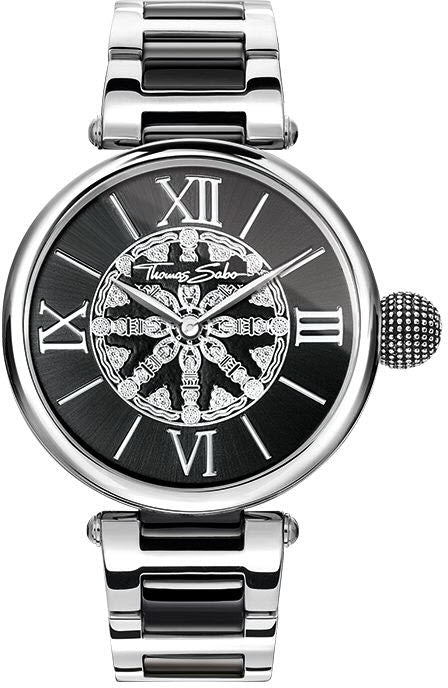 Thomas Sabo Watch Karma Beads Ladies - Black