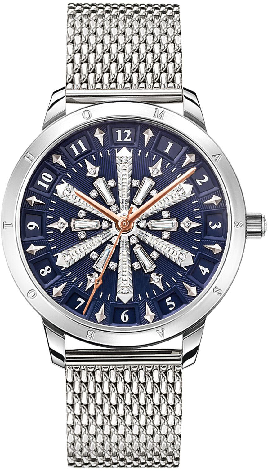Thomas Sabo Watch Snowflakes 3D Optics Blue Silver Ladies - Blue