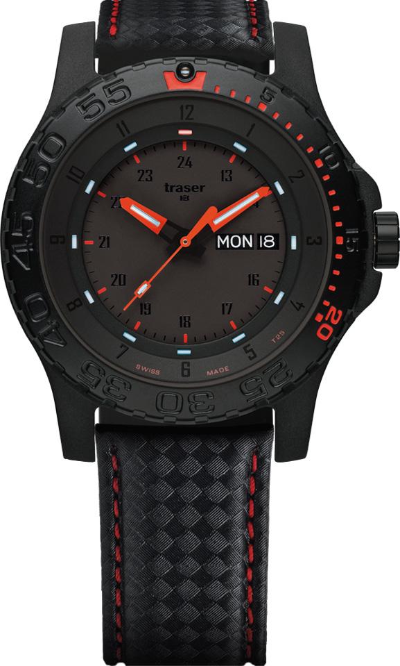 Traser H3 Watch Tactical Adventure P66 Red Combat - Black