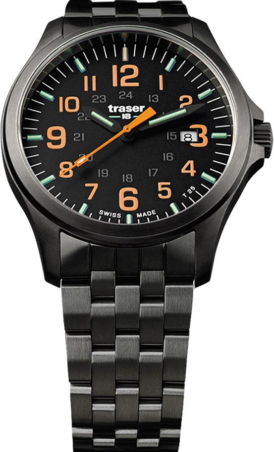 Traser H3 Watch Active Lifestyle P67 Officer Pro GunMetal Black/Orange - Black
