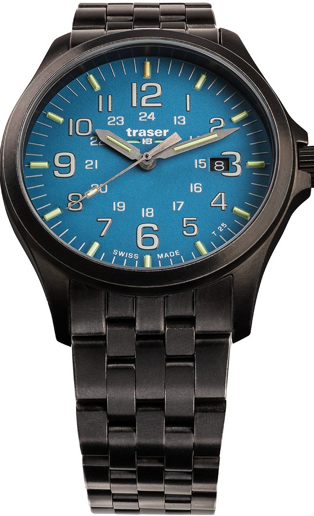 Traser H3 Watch Active Lifestyle P67 Officer Pro GunMetal Sky Blue - Blue