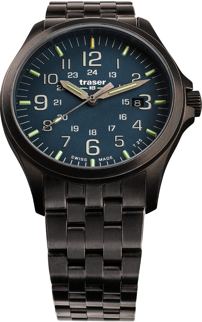 Traser H3 Watch Active Lifestyle P67 Officer Pro GunMetal Blue - Blue