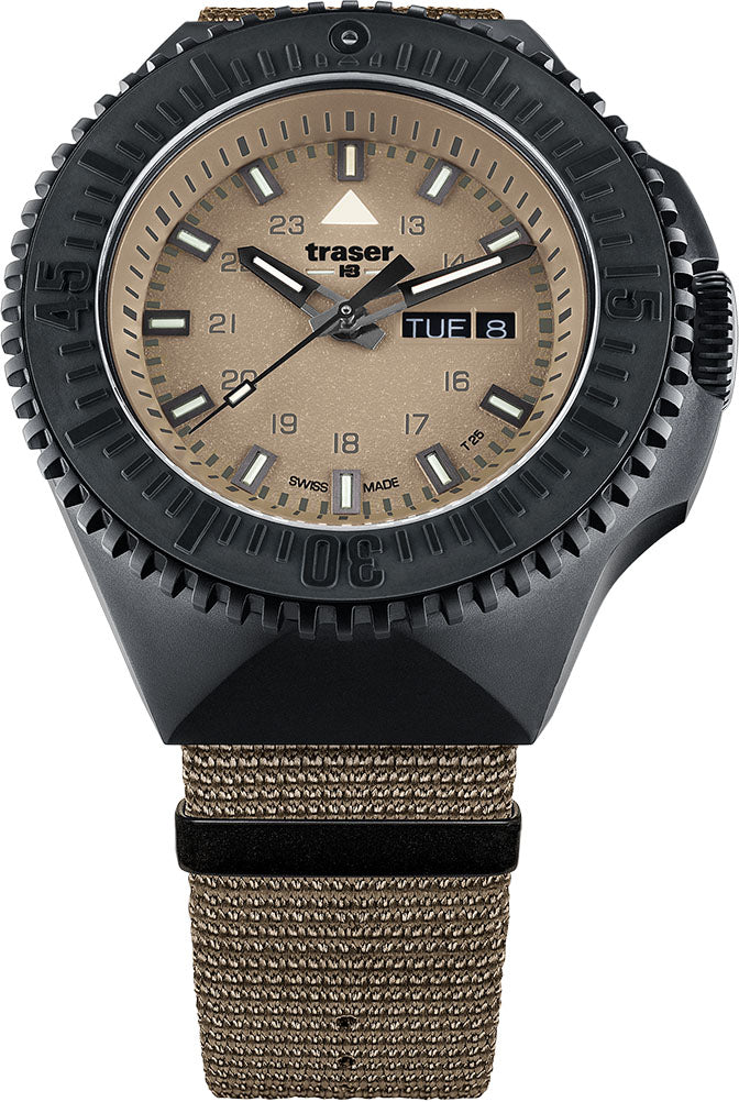 Traser H3 Watch P69 Black Stealth Sand Nato - Brown