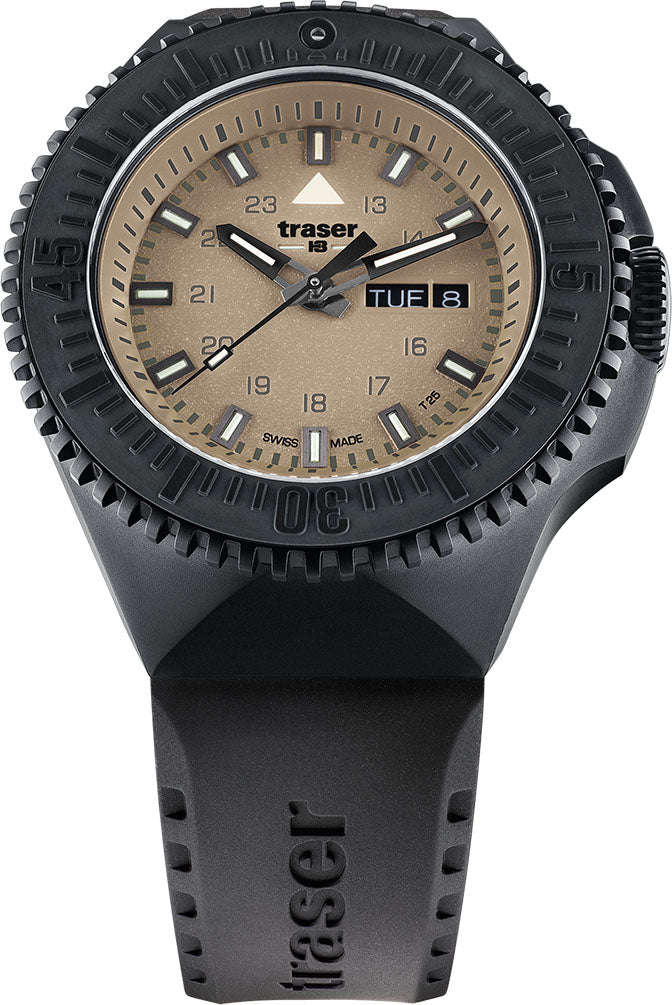 Traser H3 Watch P69 Black Stealth Sand Rubber - Brown