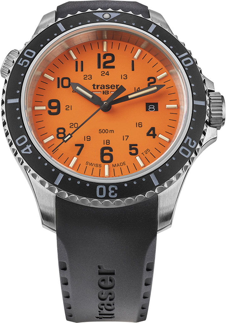 Traser H3 Watch P67 Diver Orange Rubber - Orange