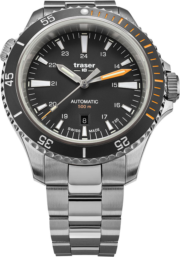 Traser H3 Watch P67 Diver Automatic Black Bracelet - Black