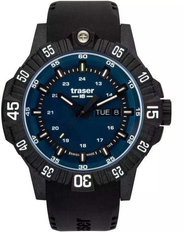 Traser H3 Watch Tactical P99 Q Blue Rubber - Blue