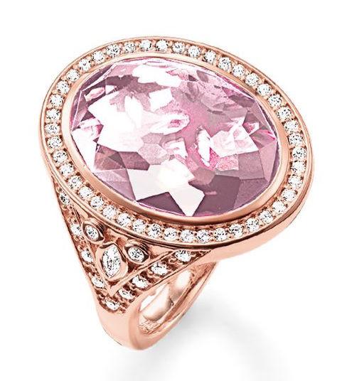 Thomas Sabo Ring Glam And Soul Rose Quartz Eternity of Love Rose Gold D - 54
