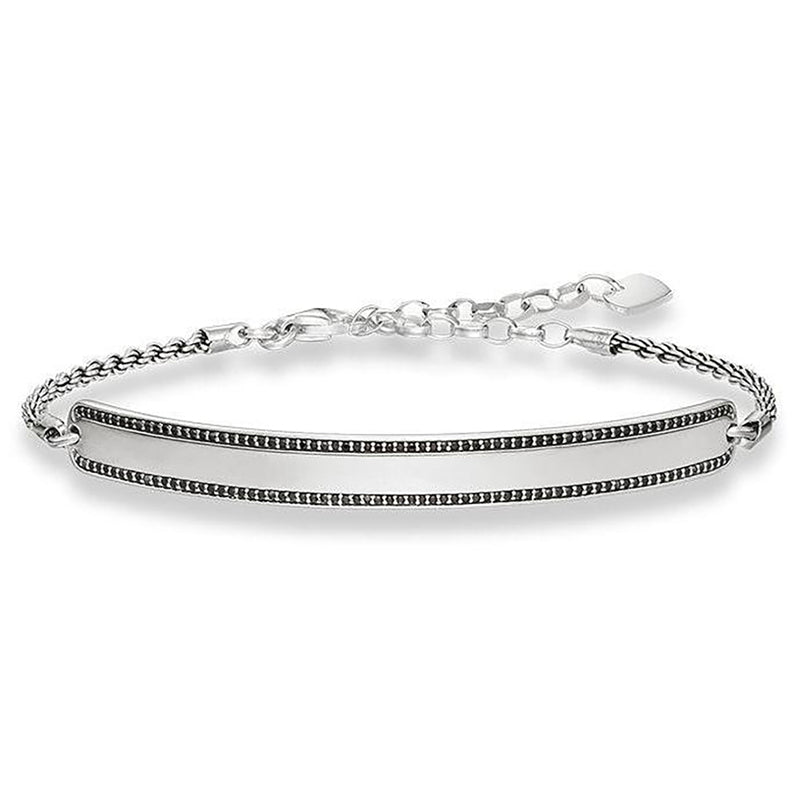 Thomas Sabo Love Bridge Sterling Silver Black Zirconia Bracelet D - Silver