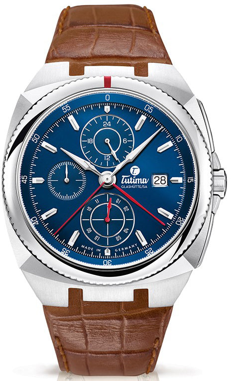 Tutima Watch Saxon One Chronograph - Blue
