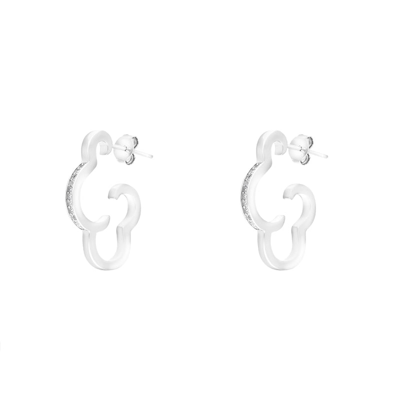 Vixi Jewellery Daydream Hoop Earrings D - Silver