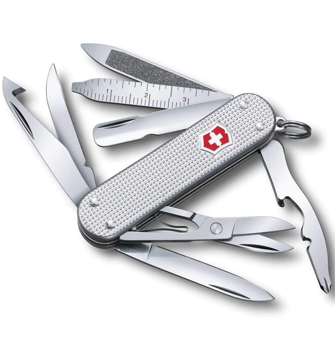 Victorinox Swiss Army Small Pocket Knife Mini Champ Alox - Silver