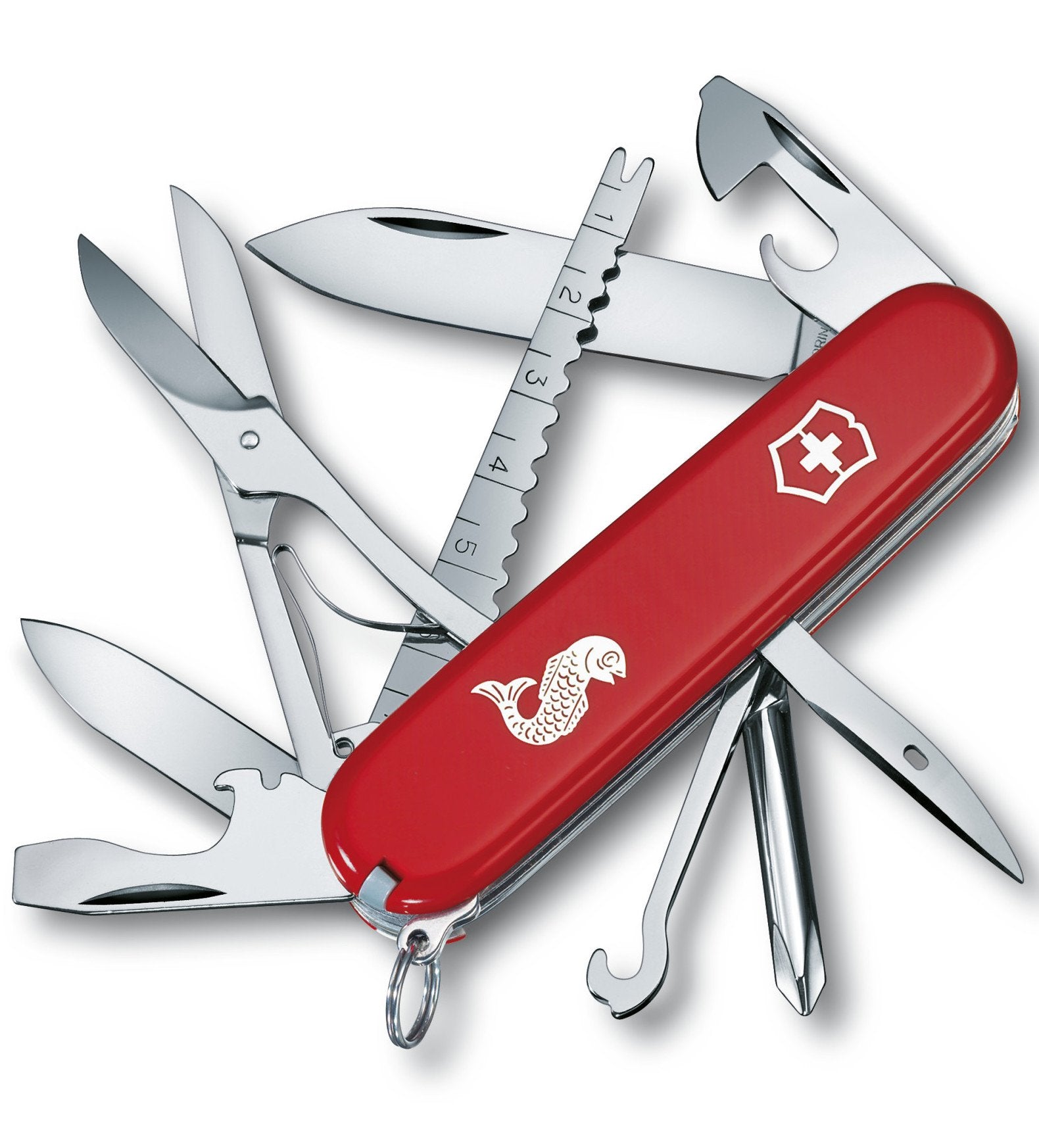 Victorinox Swiss Army Medium Pocket Knife Fisherman - Silver