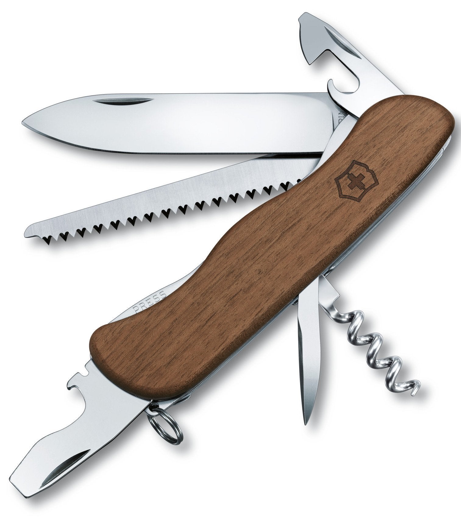 Victorinox Swiss Army Large Pocket Knife Forester Wood - Silver