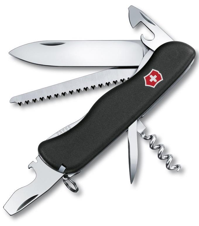Victorinox Swiss Army Large Pocket Knife Forester Black - Silver
