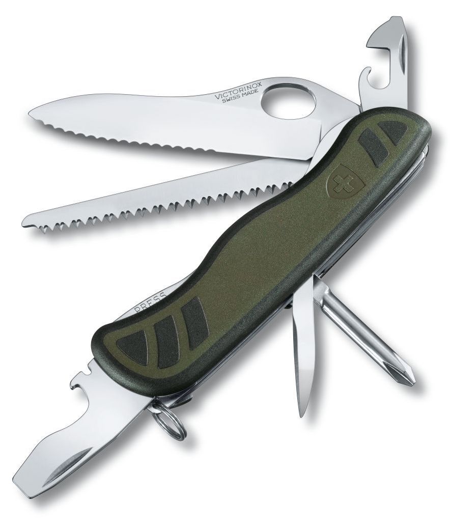 Victorinox Swiss Army Large Pocket Knife Swiss Soldiers Knife - Silver