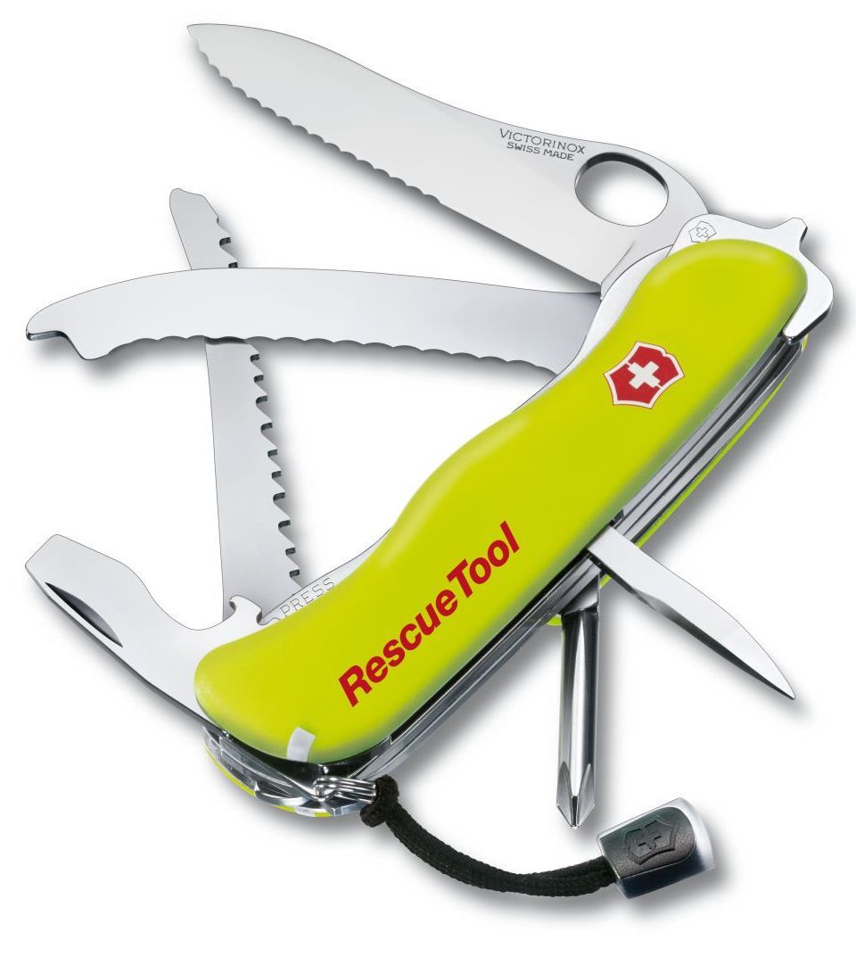 Victorinox Swiss Army Large Pocket Knife Rescue Tool - Silver