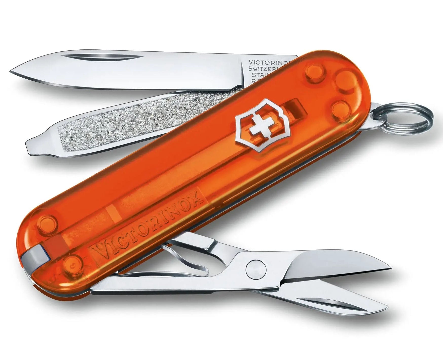 Victorinox Small Pocket Knife Classic SD Transparent Fire Opal
