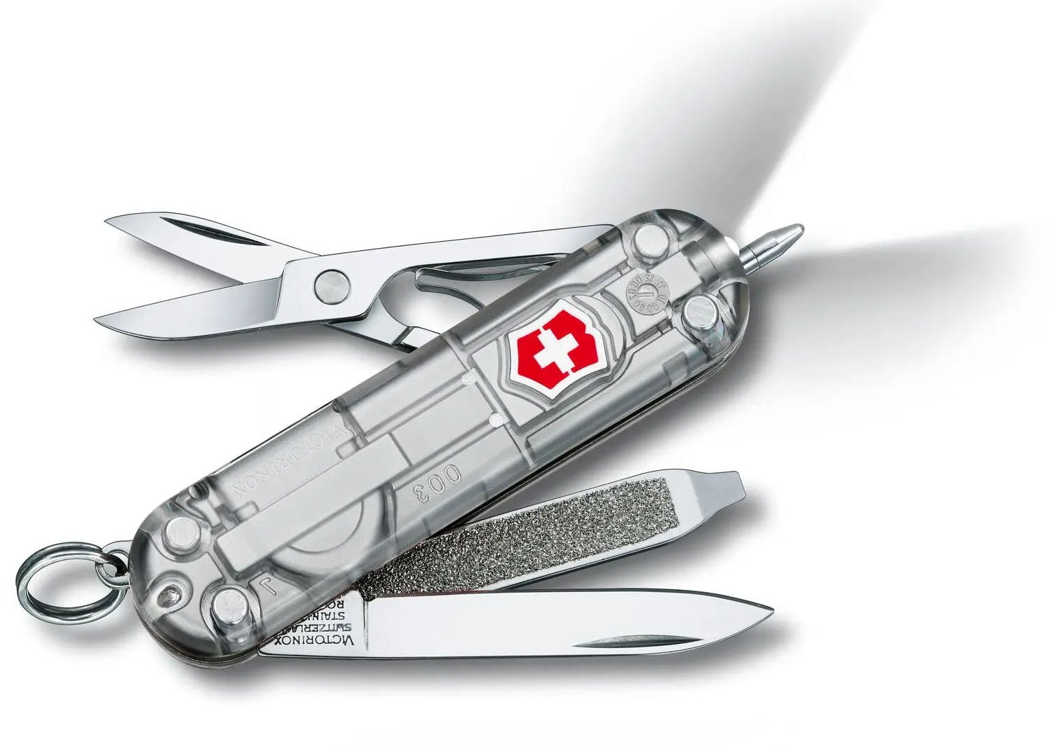 Victorinox Small Pocket Knife Signature Lite Silver Transparent