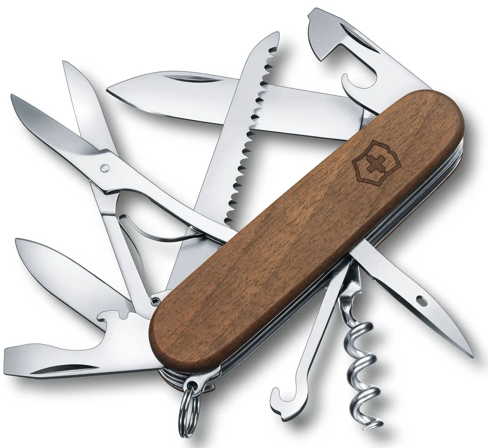 Victorinox Medium Pocket Knife Huntsman Wood Blister Wood