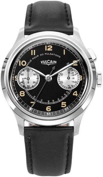 Vulcain Watch Monopusher Heritage Black White