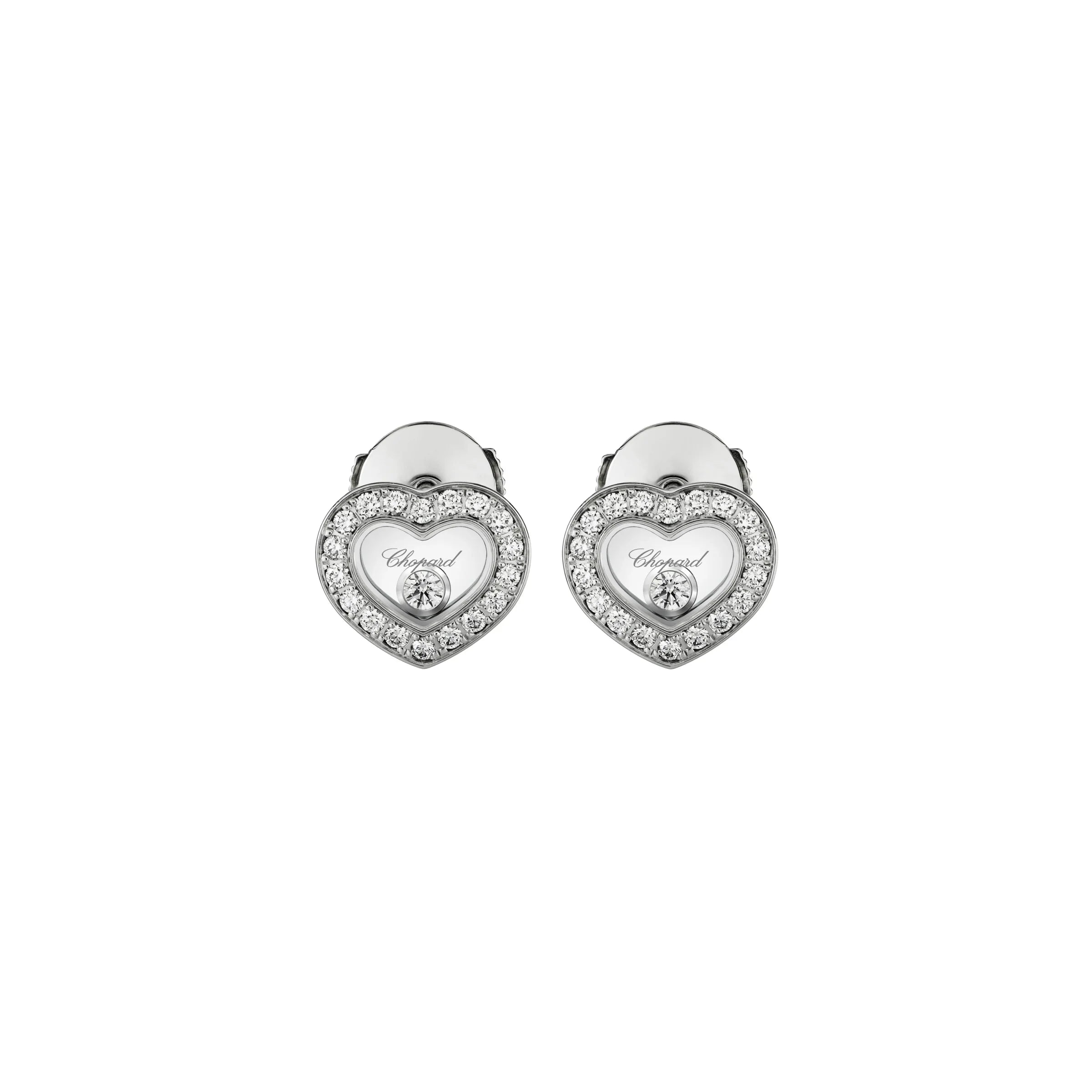 Chopard Happy Diamonds Icons 18ct White Gold 0.38ct Diamond Stud Earrings