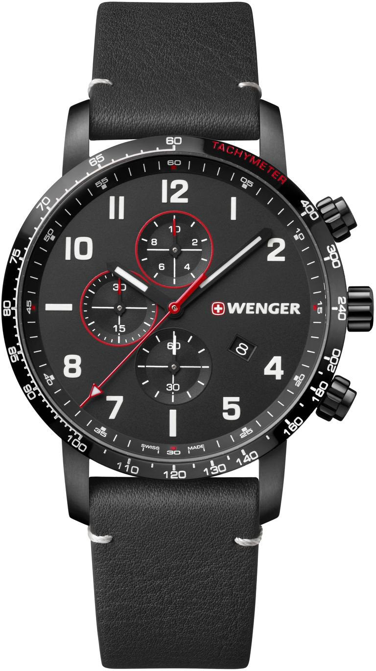 Wenger Watch Attitude Vertical Chrono Mens - Black