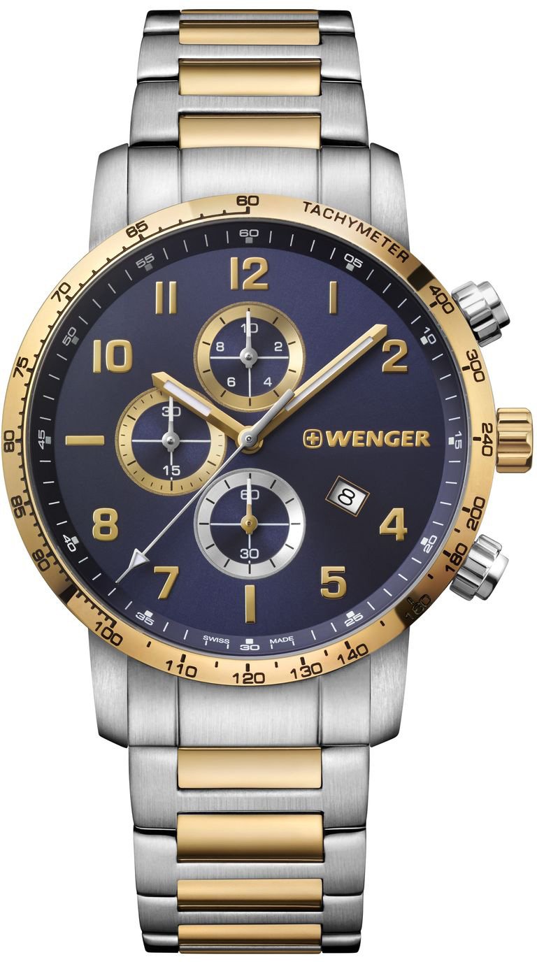 Wenger Watch Attitude Vertical Chrono Mens - Blue