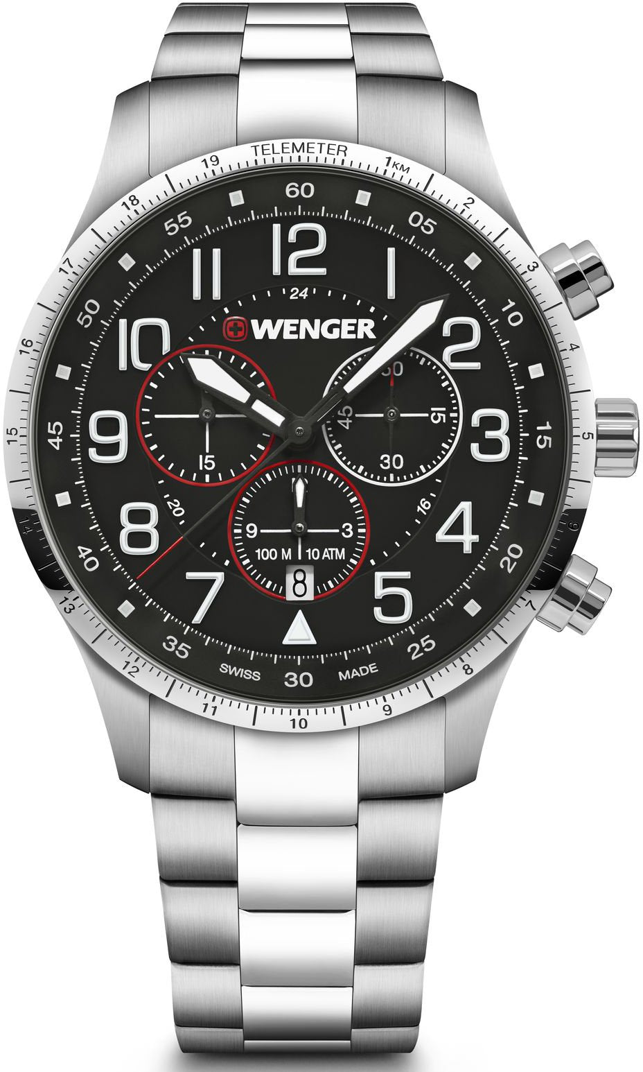 Wenger Watch Attitude Chrono Black - Black