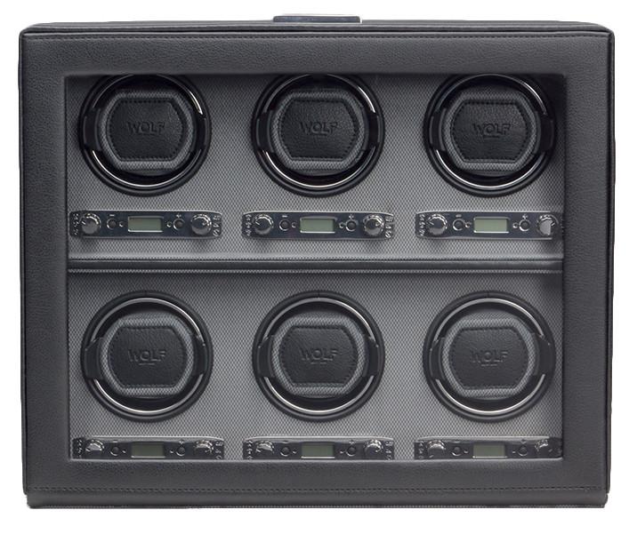 WOLF Watch Winder Viceroy 6pc - Black