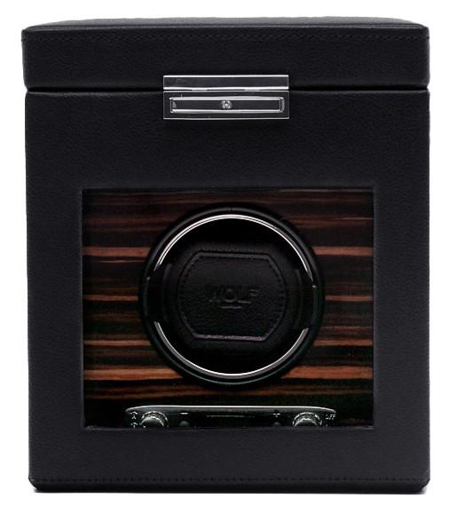 WOLF Watch Winder Roadster Single And Storage - Black