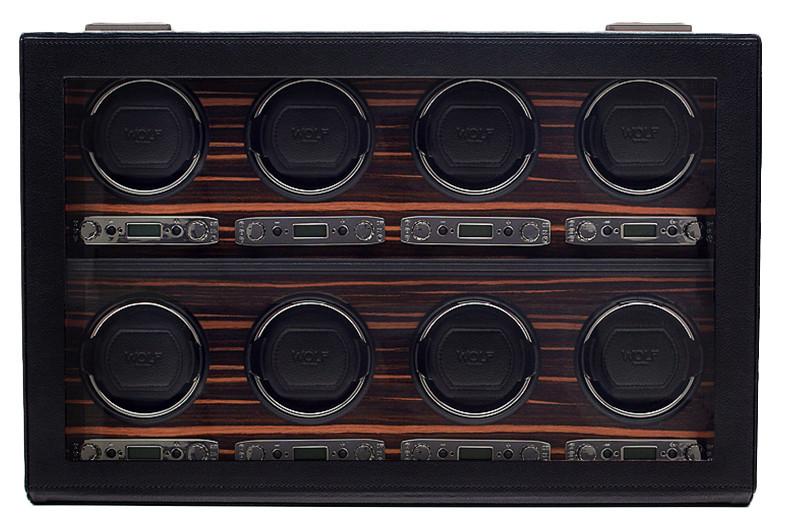 WOLF Watch Winder Roadster 8pc - Black