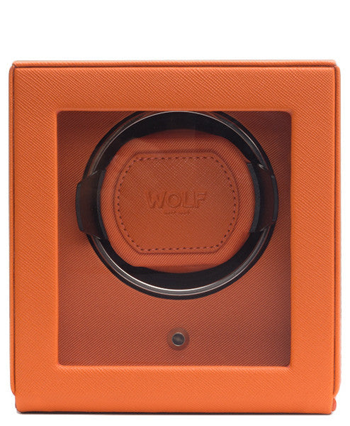 WOLF Watch Winder Cubs Single With Cover Orange - Black