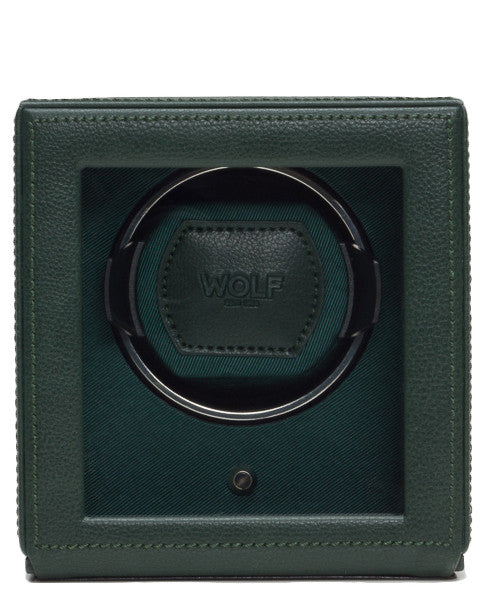 WOLF Watch Winder Cubs Single With Cover Green - Black