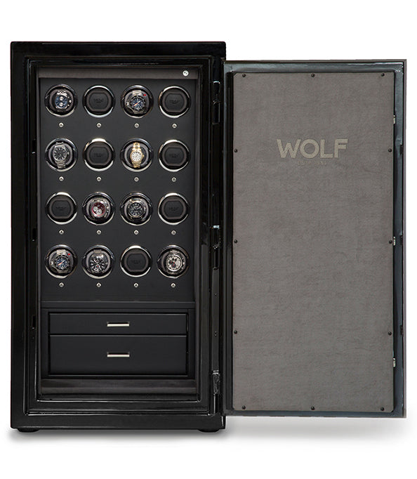 WOLF Watch Safe Atlas 16 Piece Onyx - Black
