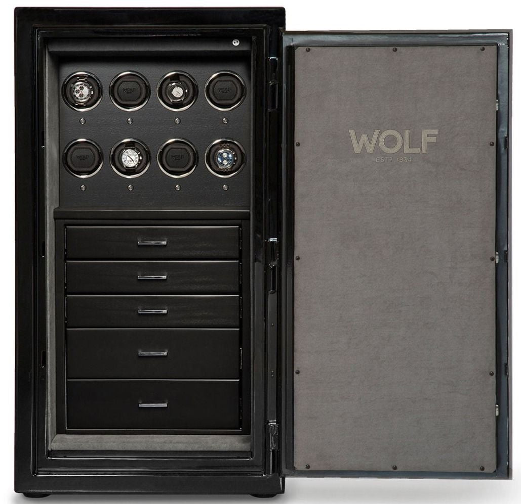 WOLF Watch Safe Atlas 8 Piece Onyx - Black