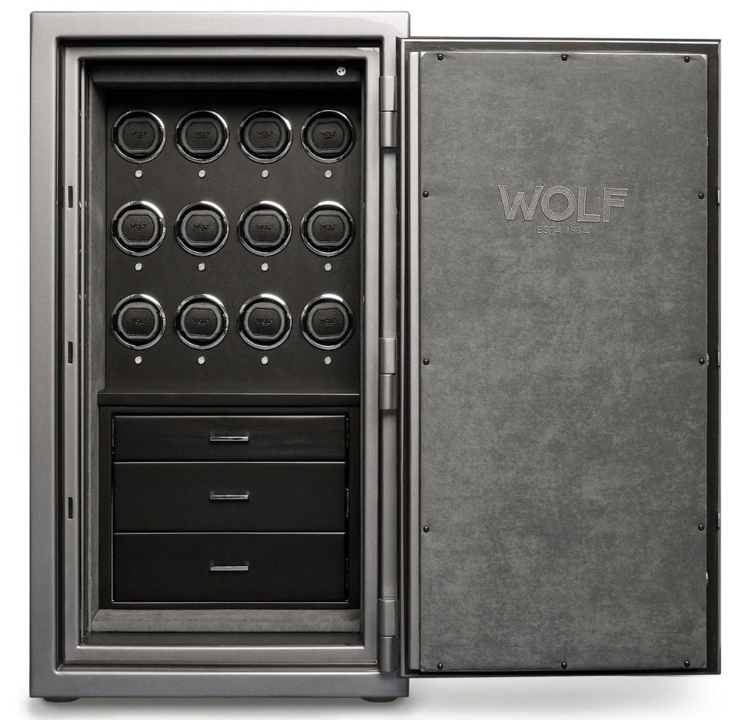 WOLF Watch Safe Atlas 12 Piece Titanium - Black