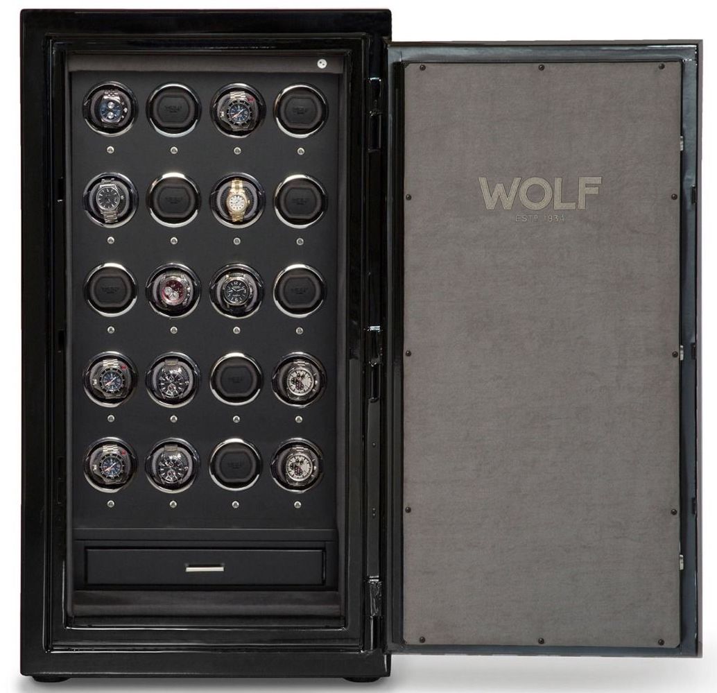 WOLF Watch Safe Atlas 20 Piece Onyx - Black