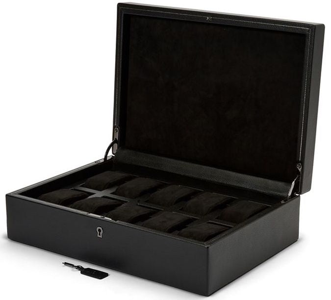 WOLF Watch Box British Racing Black 10pc - Black