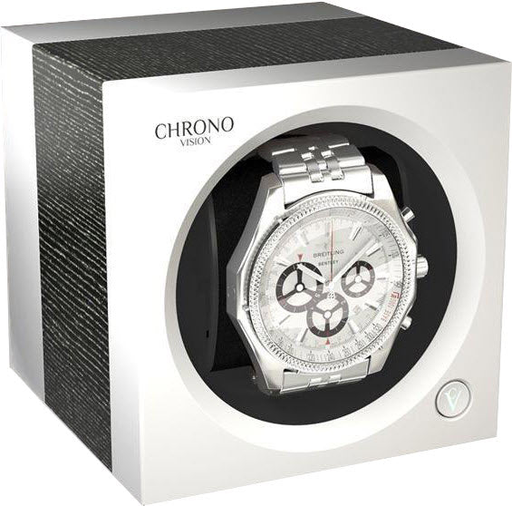 Chronovision One Watch Winder Bluetooth Argento Silk White Silk - Black