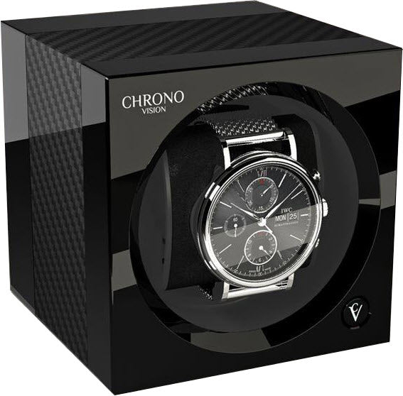 Chronovision One Watch Winder Bluetooth Carbon Black High Gloss - Black