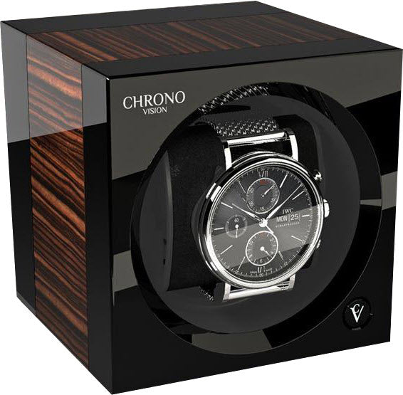 Chronovision One Watch Winder Bluetooth Macassar Black High Gloss - Black