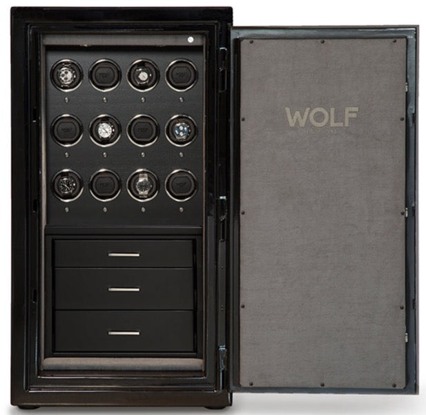WOLF Watch Safe Atlas 12 Piece Onyx