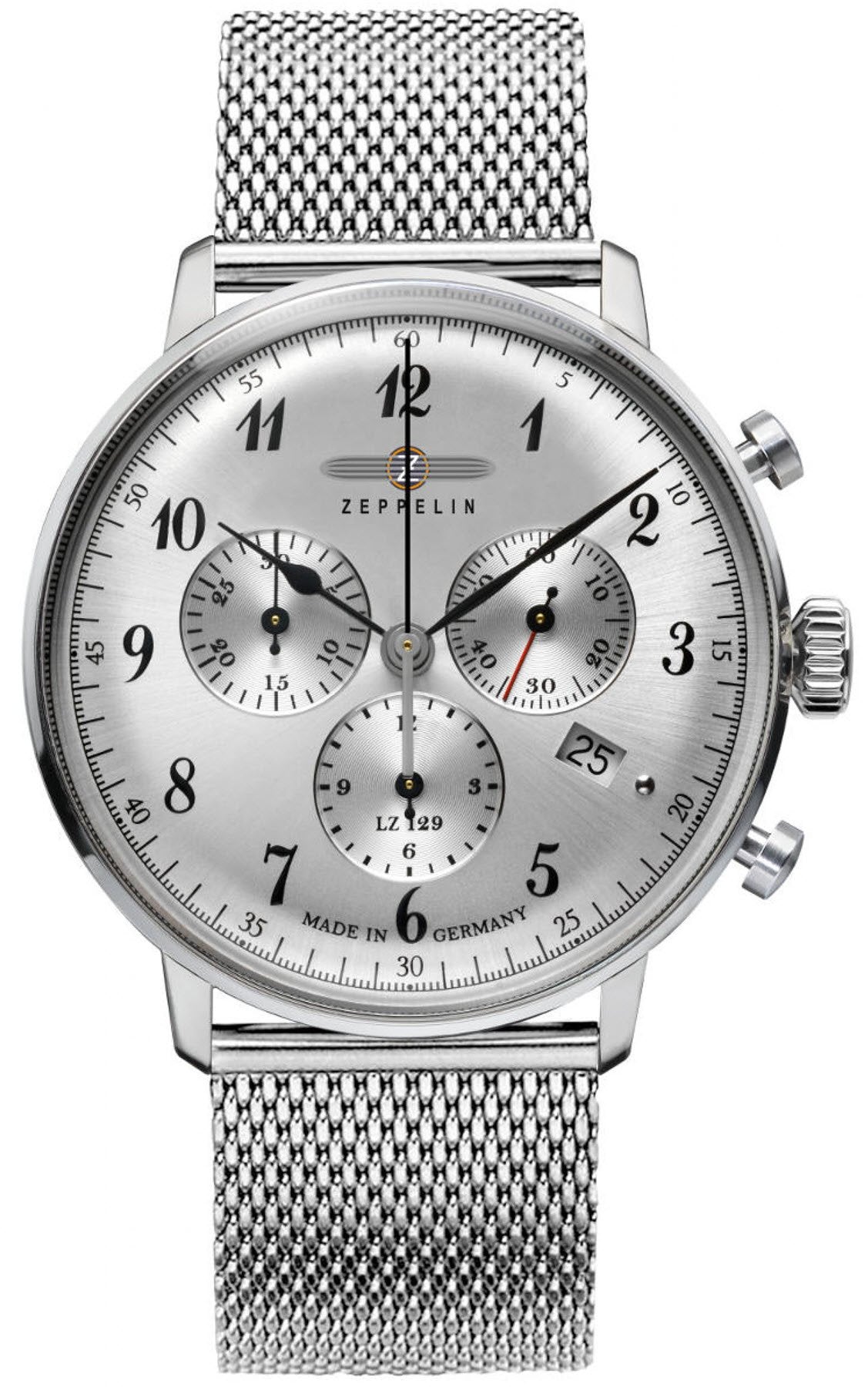 Zeppelin Watch LZ 129 Hindenburg Chronograph - Silver