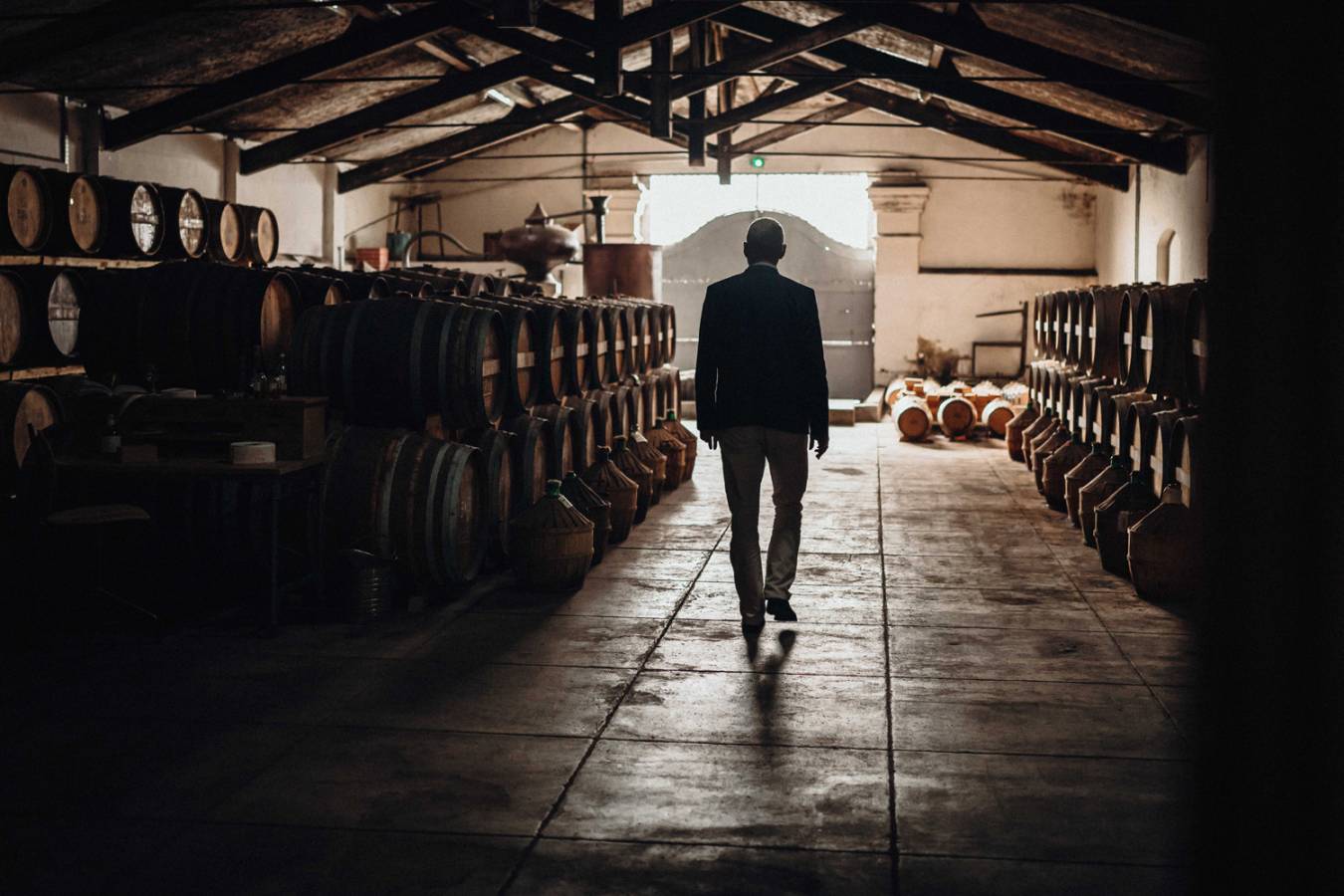 Inspecting the barrels