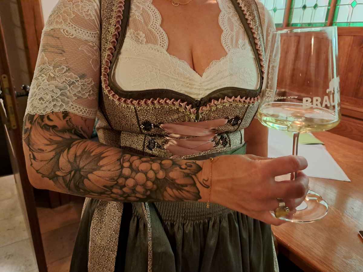 Heike Braun wine tattoo