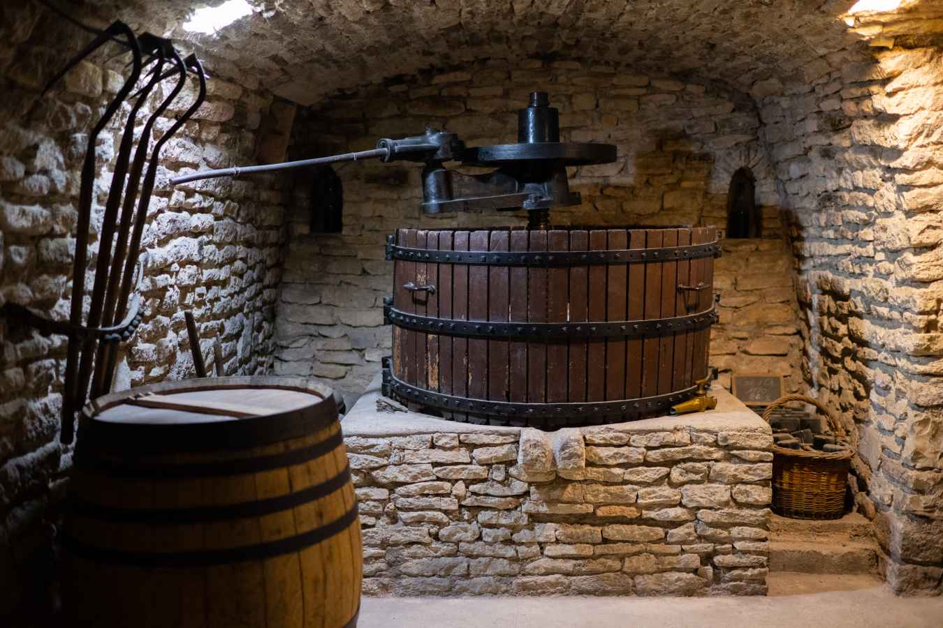 Inside the cellars
