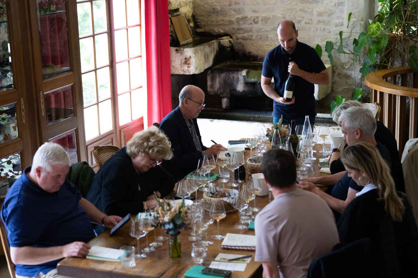 Tasting many delicious Champagne's
