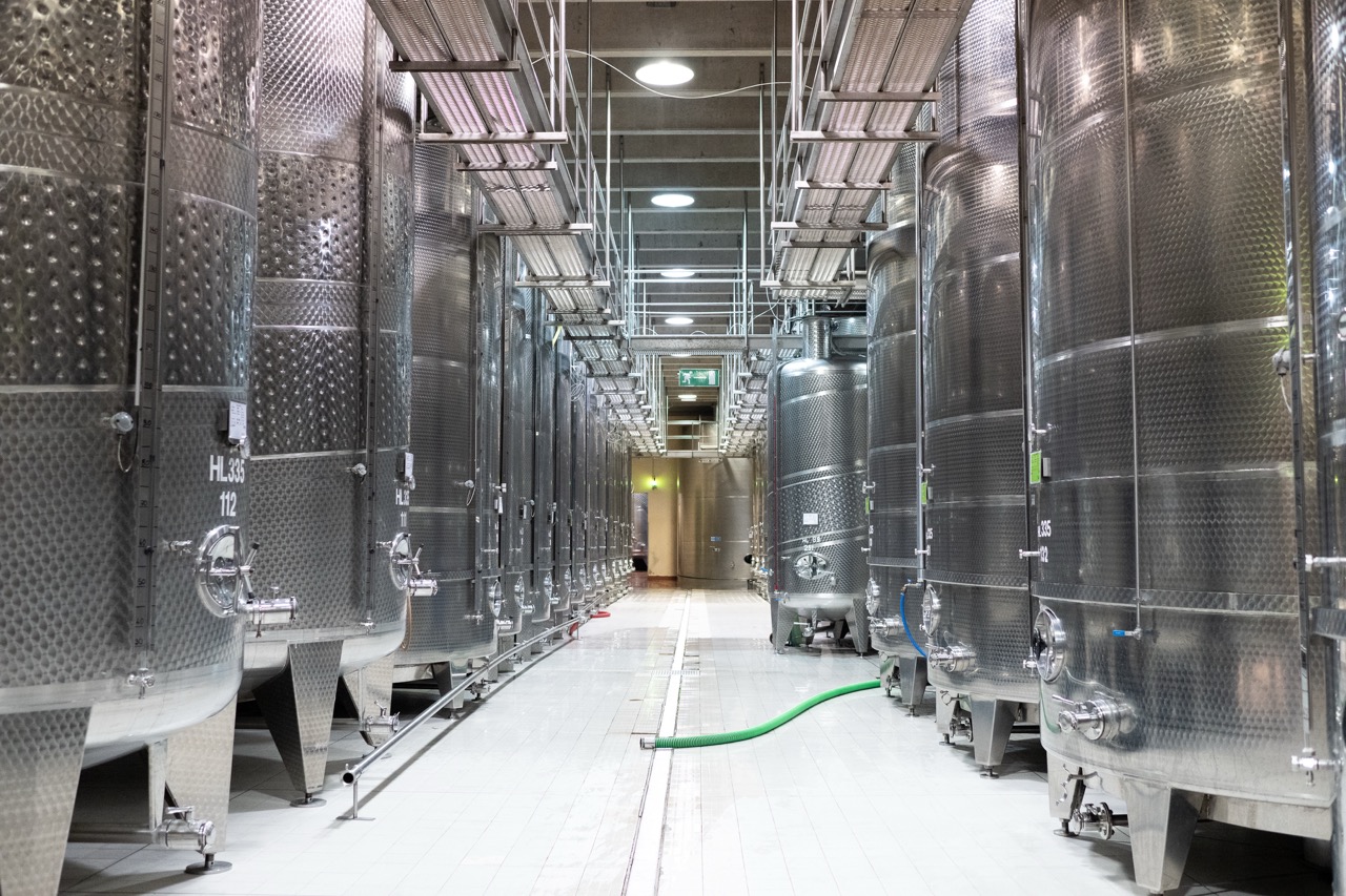 Inside the winery